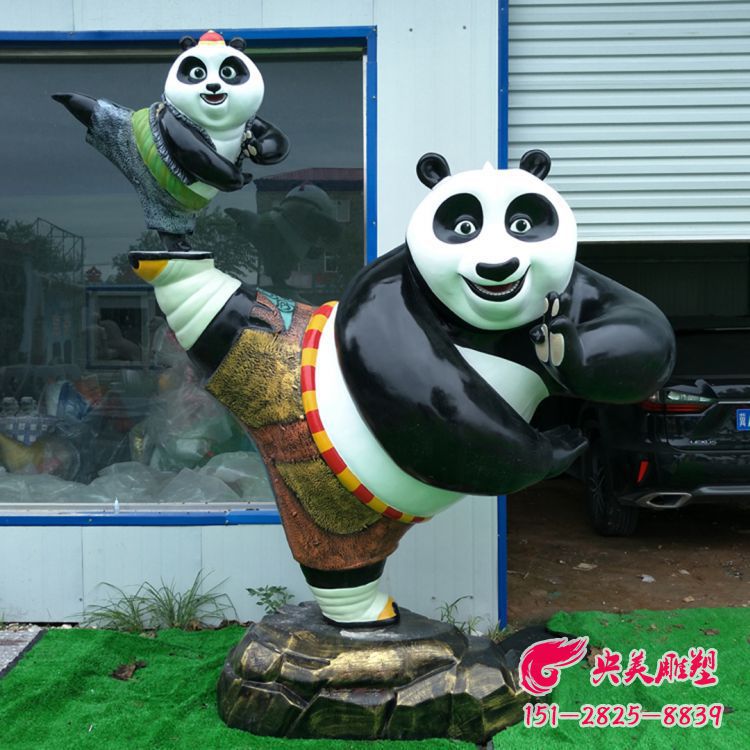 功夫熊貓雕塑-商場幼兒園卡通人物之功夫熊貓圖片 功夫熊貓雕塑-商場幼兒園卡通人物之功夫熊貓圖片