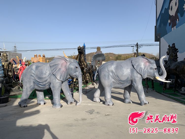 仿真大象-玻璃鋼彩繪仿真動物雕塑之大象圖片 仿真大象-玻璃鋼彩繪仿真動物雕塑之大象圖片