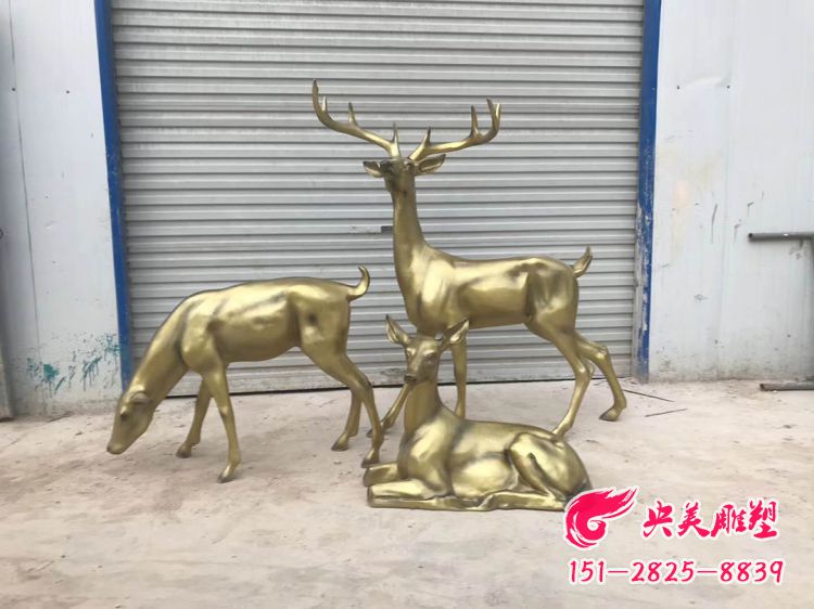 梅花鹿雕塑-玻璃鋼仿銅梅花鹿園林草坪動(dòng)物擺件圖片 梅花鹿雕塑-玻璃鋼仿銅梅花鹿園林草坪動(dòng)物擺件圖片