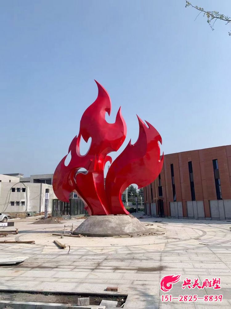 不銹鋼火苗雕塑-創意火苗不銹鋼紅色烤漆景觀雕塑圖片 不銹鋼火苗雕塑-創意火苗不銹鋼紅色烤漆景觀雕塑圖片