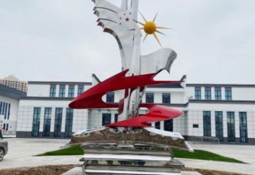 科技之星雕塑-不銹鋼校園科技之星景觀標志雕塑