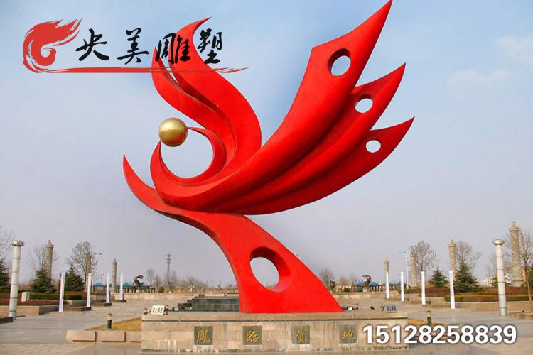 不銹鋼鳳凰雕塑-抽象標志建筑廣場城市景觀雕塑圖片 不銹鋼鳳凰雕塑-抽象標志建筑廣場城市景觀雕塑圖片