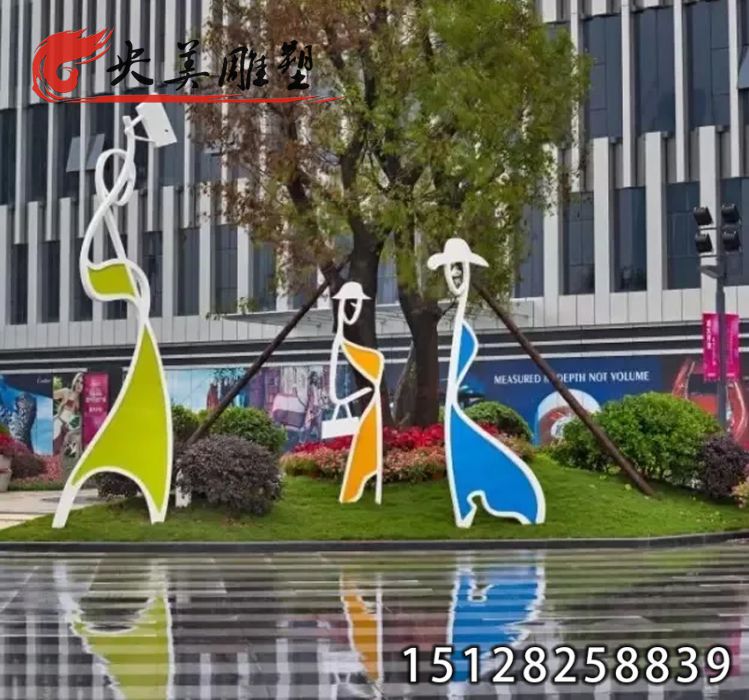 不銹鋼抽象人-商場戶外廣場大型時尚購物人雕塑擺件圖片 不銹鋼抽象人-商場戶外廣場大型時尚購物人雕塑擺件圖片