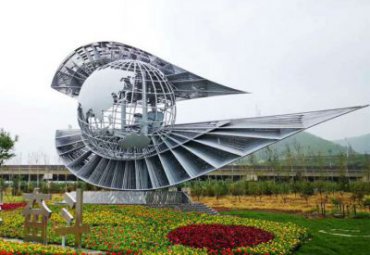 不銹鋼眼睛雕塑-戶外大型廣場希望之眼景觀雕塑