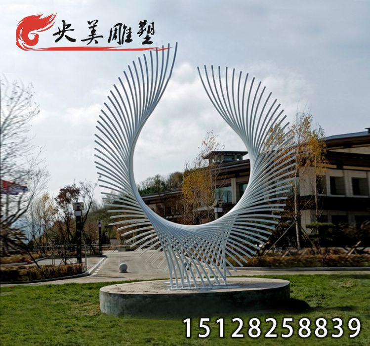 抽象不銹鋼鳳凰雕塑,廣場售樓處景觀不銹鋼鳳尾雕塑定制圖片 抽象不銹鋼鳳凰雕塑,廣場售樓處景觀不銹鋼鳳尾雕塑定制圖片