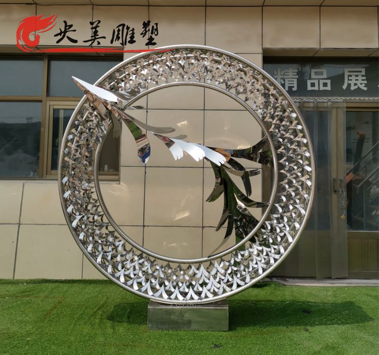 不銹鋼大雁雕塑,校園廣場景觀不銹鋼大雁圓環廠家定制圖片 不銹鋼大雁雕塑,校園廣場景觀不銹鋼大雁圓環廠家定制圖片