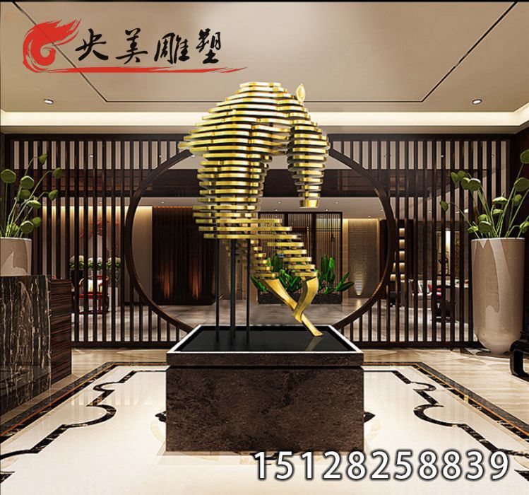 不銹鋼斷層馬雕塑 酒店會所中庭裝飾雕塑不銹鋼馬圖片 不銹鋼斷層馬雕塑 酒店會所中庭裝飾雕塑不銹鋼馬圖片