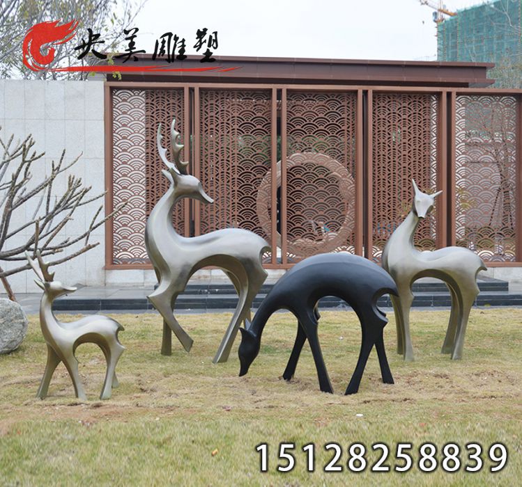 玻璃鋼抽象鹿雕塑-房地產景觀裝飾幾何鹿園林雕塑圖片 玻璃鋼抽象鹿雕塑-房地產景觀裝飾幾何鹿園林雕塑圖片