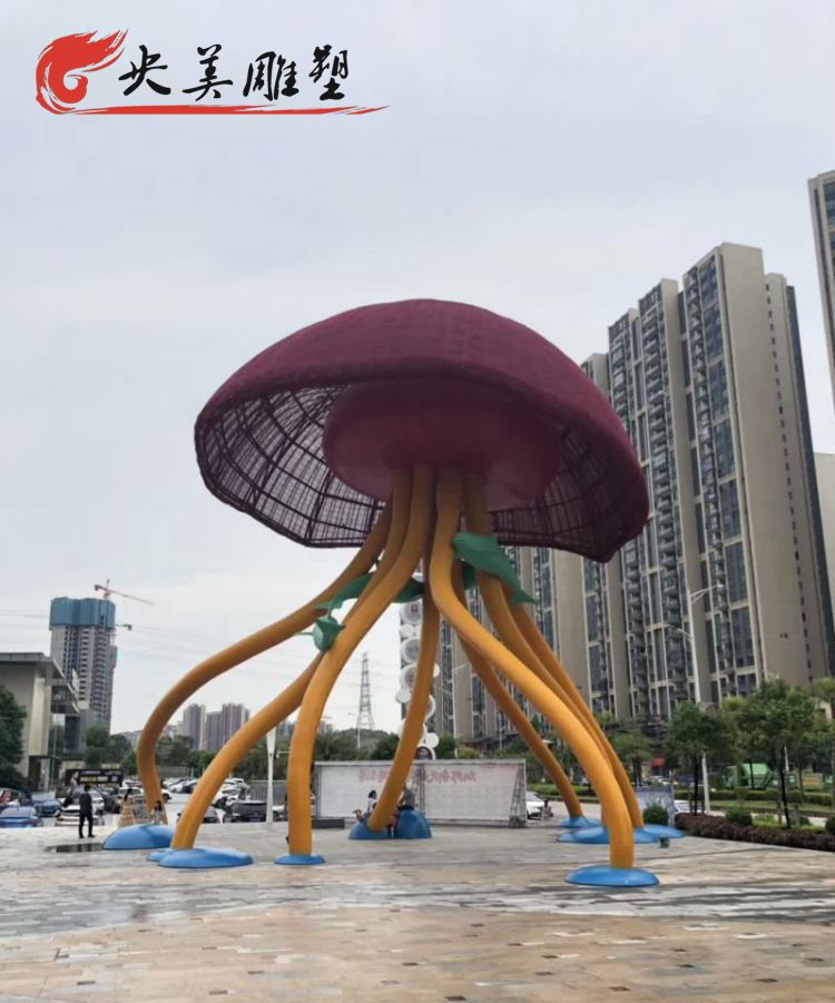 小區廣場大型抽象鏤空八爪魚雕塑圖片 小區廣場大型抽象鏤空八爪魚雕塑圖片