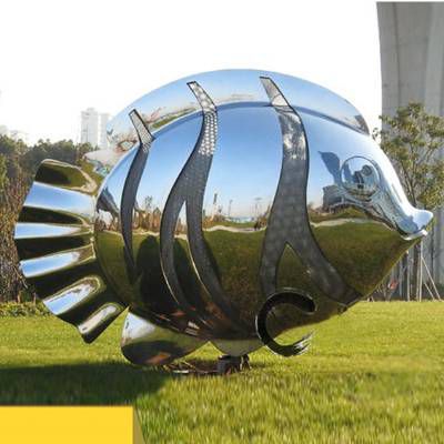 園林綠地擺放不銹鋼魚雕塑圖片 園林綠地擺放不銹鋼魚雕塑圖片