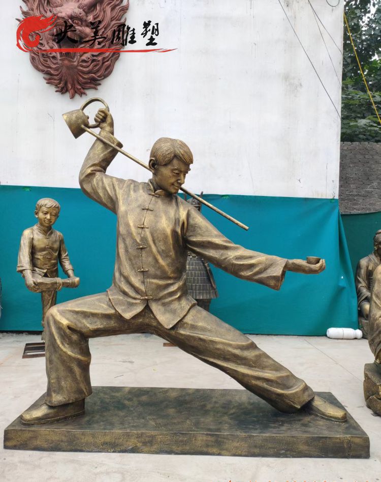 公園玻璃鋼仿銅工夫茶人物雕塑圖片 公園玻璃鋼仿銅工夫茶人物雕塑圖片