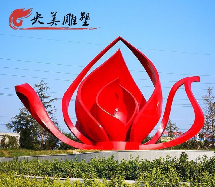 公園不銹鋼抽象花朵雕塑圖片 公園不銹鋼抽象花朵雕塑圖片