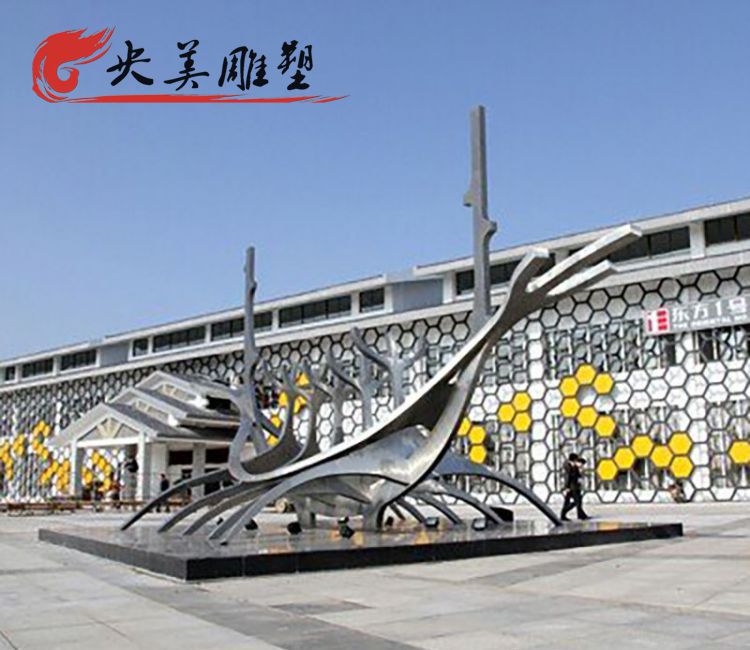 廣場不銹鋼抽象船雕塑圖片 廣場不銹鋼抽象船雕塑圖片