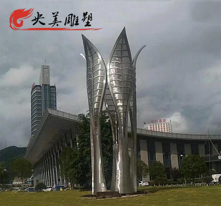 廣場不銹鋼抽象樹葉雕塑圖片 廣場不銹鋼抽象樹葉雕塑圖片