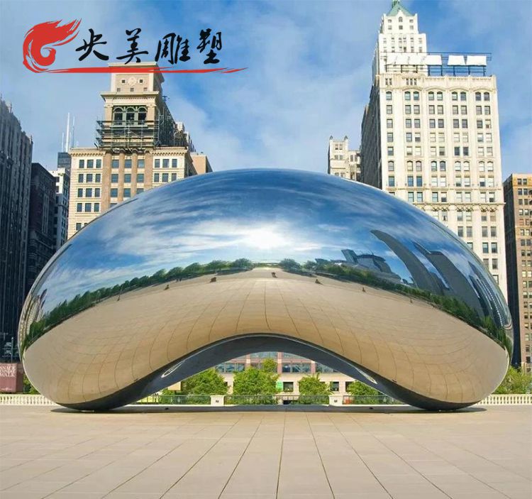不銹鋼鏡面城市抽象拱門雕塑圖片 不銹鋼鏡面城市抽象拱門雕塑圖片