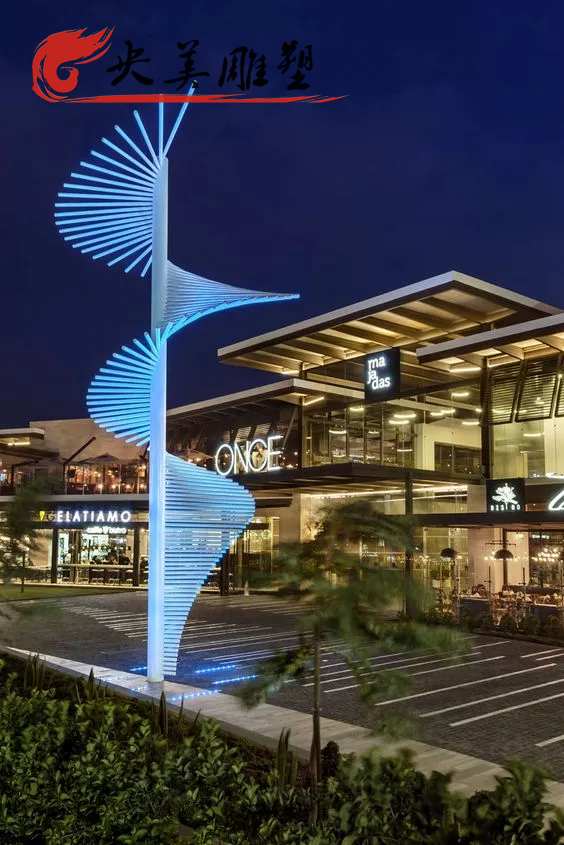 酒店會所不銹鋼鏤空發光異形柱雕塑圖片 酒店會所不銹鋼鏤空發光異形柱雕塑圖片