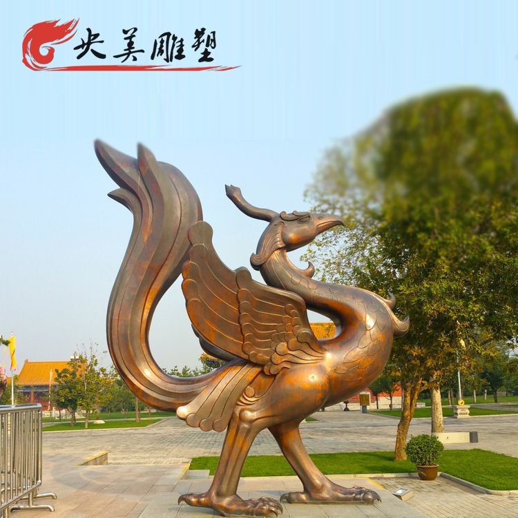廣場(chǎng)擺放大型神獸朱雀銅雕塑圖片 廣場(chǎng)擺放大型神獸朱雀銅雕塑圖片