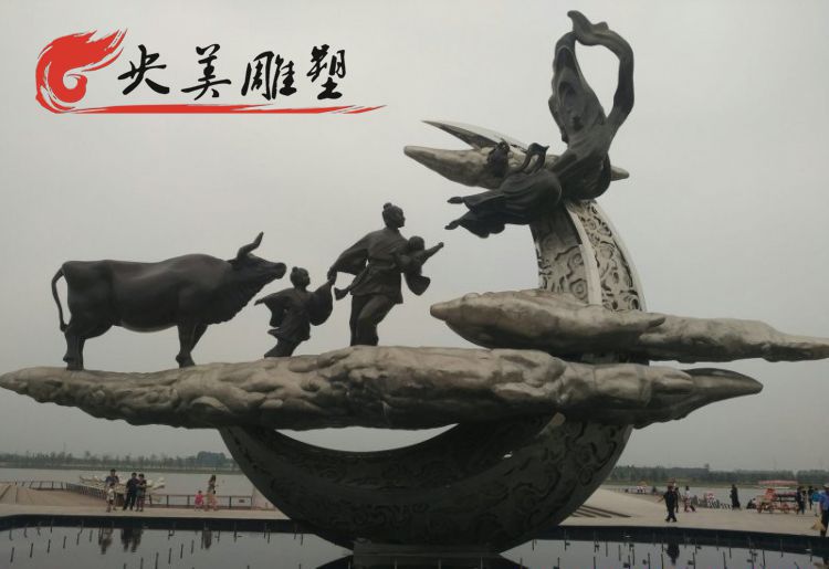 景區(qū)園林?jǐn)[放不銹鋼牛郎織女雕塑圖片 景區(qū)園林?jǐn)[放不銹鋼牛郎織女雕塑圖片
