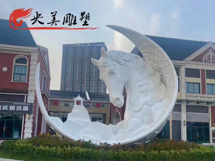 廣場玻璃鋼抽象天馬雕塑圖片 廣場玻璃鋼抽象天馬雕塑圖片