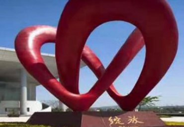 園林廣場(chǎng)大型不銹鋼抽象綻放景觀雕塑