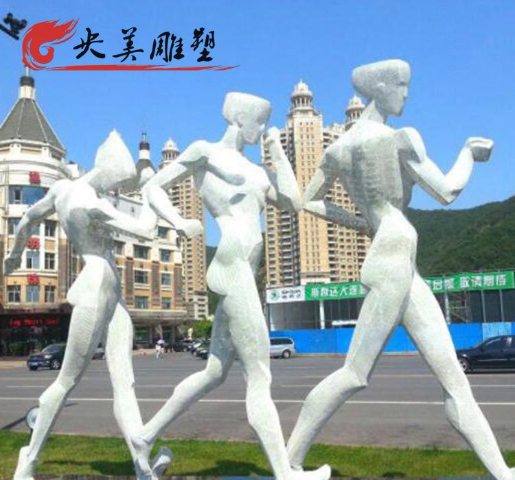 城市廣場擺放不銹鋼抽象競走運(yùn)動人物雕塑圖片 城市廣場擺放不銹鋼抽象競走運(yùn)動人物雕塑圖片