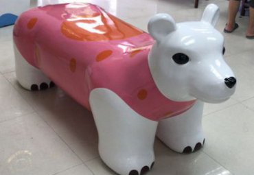 商場超市玻璃鋼卡通動物座椅雕塑