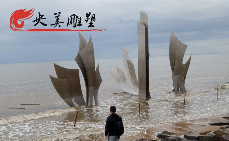 景點海邊安裝不銹鋼抽象船帆水景觀雕塑圖片 景點海邊安裝不銹鋼抽象船帆水景觀雕塑圖片