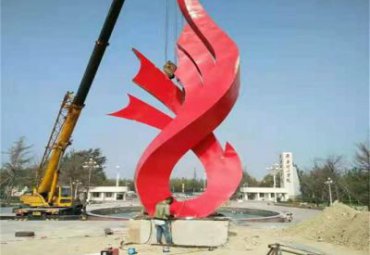 抽象不銹鋼翅膀景觀雕塑廣場落地?cái)[件