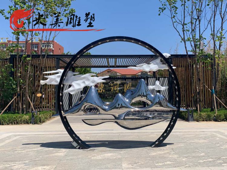 小區園林不銹鋼圓環假山景觀雕塑圖片 小區園林不銹鋼圓環假山景觀雕塑圖片