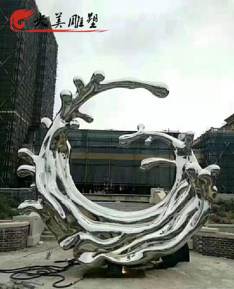 不銹鋼創意鏡面海浪浪花雕塑圖片 不銹鋼創意鏡面海浪浪花雕塑圖片