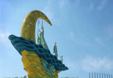 戶外廣場(chǎng)不銹鋼景觀創(chuàng)意月亮雕塑