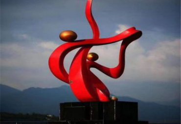 不銹鋼抽象絲帶景觀雕塑廣場擺件