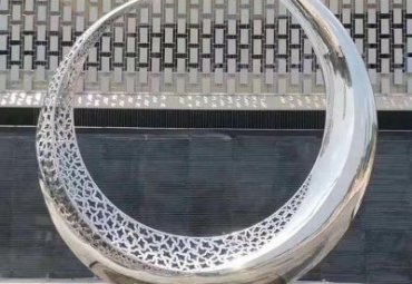不銹鋼鏤空創意月亮景觀雕塑小區園林雕塑