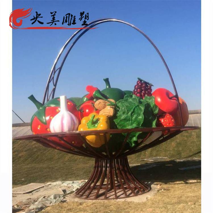 景點園林擺放仿真玻璃鋼彩繪果蔬籃子圖片 景點園林擺放仿真玻璃鋼彩繪果蔬籃子圖片