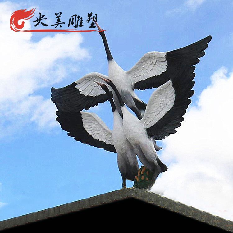 玻璃鋼仿真動物裝飾擺件仙鶴雕塑圖片 玻璃鋼仿真動物裝飾擺件仙鶴雕塑圖片