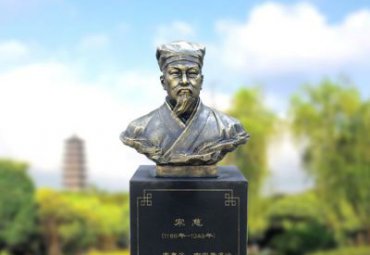 醫(yī)學院醫(yī)院古代名人景觀玻璃鋼仿銅宋慈胸像雕塑