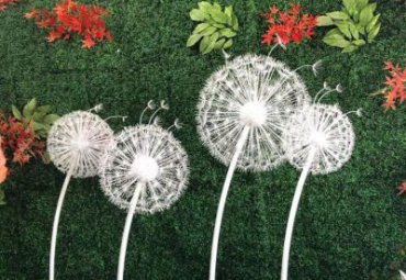 公園不銹鋼植物景觀蒲公英雕塑