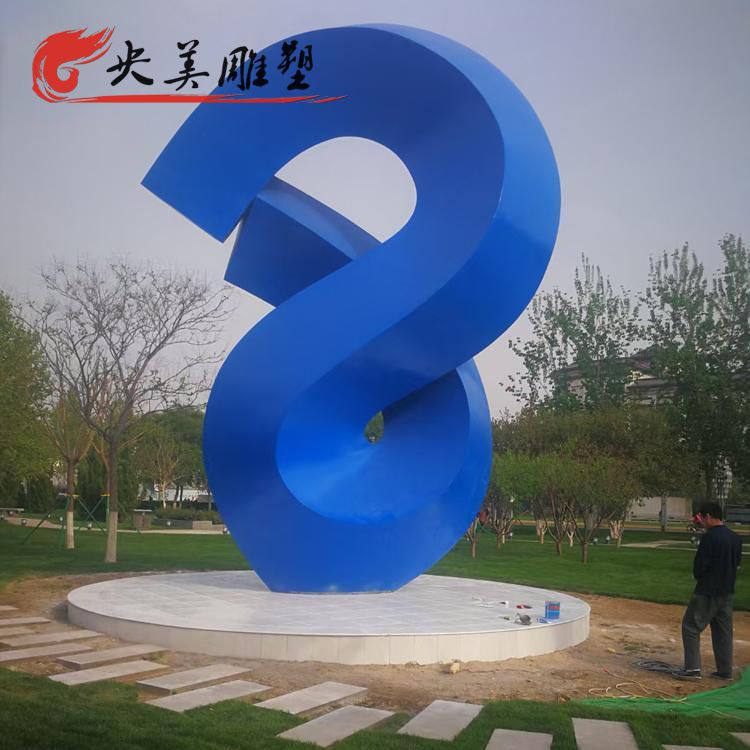 不銹鋼異形藍色景觀裝飾雕塑圖片 不銹鋼異形藍色景觀裝飾雕塑圖片