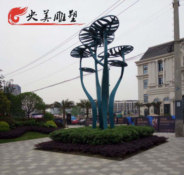 城市廣場 不銹鋼景觀植物樹雕塑圖片 城市廣場 不銹鋼景觀植物樹雕塑圖片
