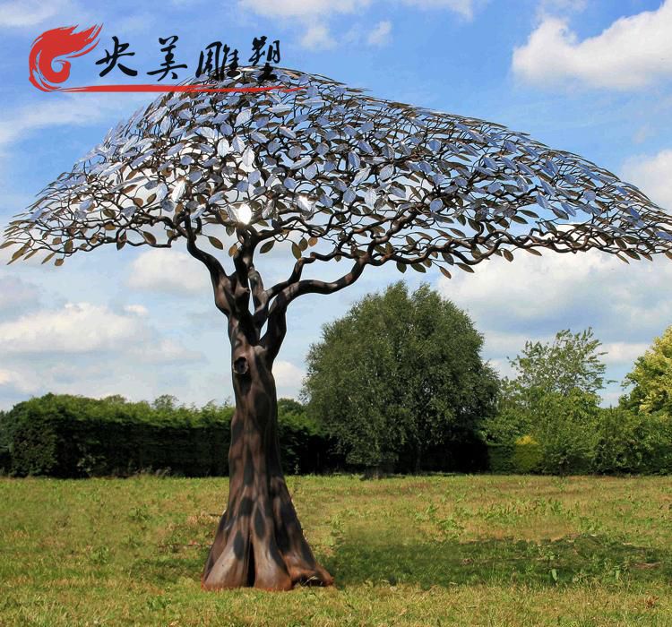 不銹鋼創意抽象植物景觀樹雕塑圖片 不銹鋼創意抽象植物景觀樹雕塑圖片