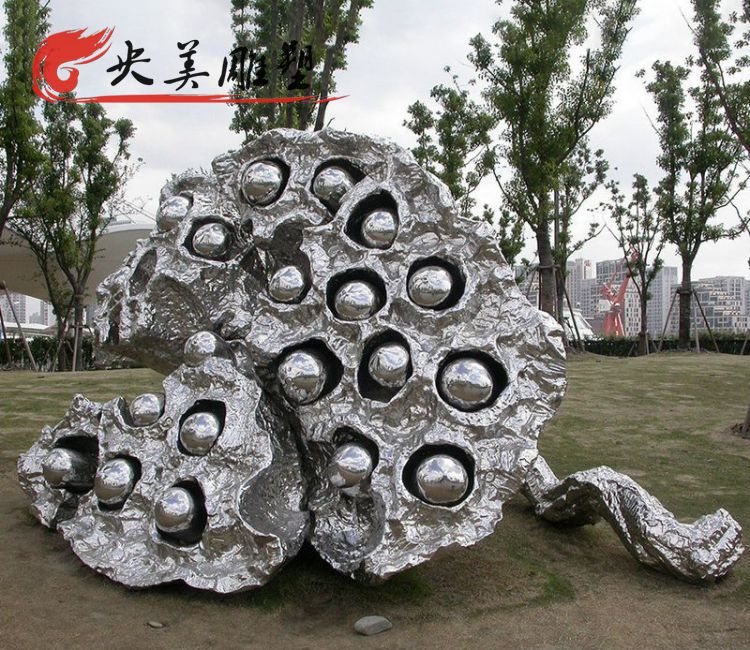 園林戶外不銹鋼抽象創意蓮蓬景觀雕塑圖片 園林戶外不銹鋼抽象創意蓮蓬景觀雕塑圖片