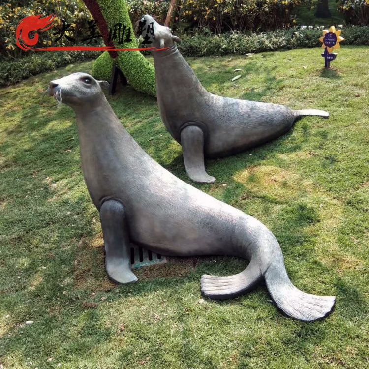 公園草坪創(chuàng)意玻璃鋼海洋動物景觀海獅雕塑圖片 公園草坪創(chuàng)意玻璃鋼海洋動物景觀海獅雕塑圖片
