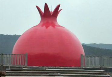 景區廣場擺放大型仿真玻璃鋼石榴園林景觀雕塑