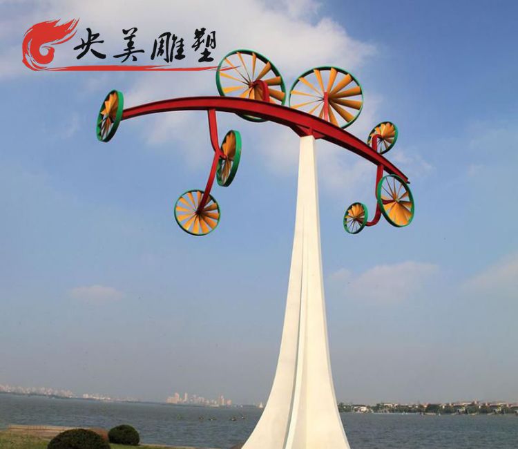 海邊戶外不銹鋼創意景觀風車雕塑圖片 海邊戶外不銹鋼創意景觀風車雕塑圖片
