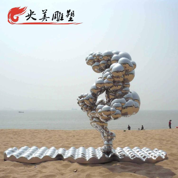 景點園林擺放創意光面不銹鋼圓球抽象人物雕塑圖片 景點園林擺放創意光面不銹鋼圓球抽象人物雕塑圖片