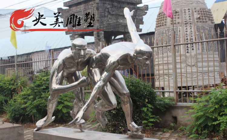 公園擺放鏡面不銹鋼滑冰抽象運動員雕塑圖片 公園擺放鏡面不銹鋼滑冰抽象運動員雕塑圖片