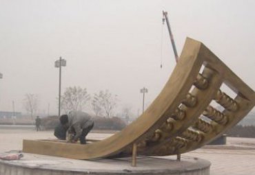公園廣場擺放大型仿古不銹鋼算盤景觀雕塑