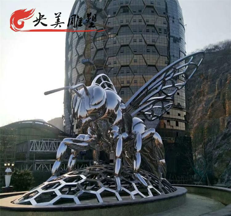 景點(diǎn) 廣場(chǎng)不銹鋼鏤空大型蜜蜂昆蟲景觀雕塑圖片 景點(diǎn) 廣場(chǎng)不銹鋼鏤空大型蜜蜂昆蟲景觀雕塑圖片