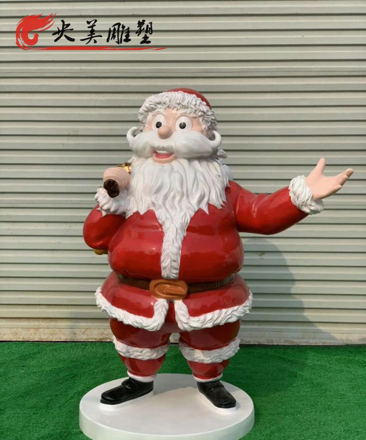 兒童主題樂園擺放玻璃鋼彩繪卡通圣誕老人公仔雕塑圖片 兒童主題樂園擺放玻璃鋼彩繪卡通圣誕老人公仔雕塑圖片