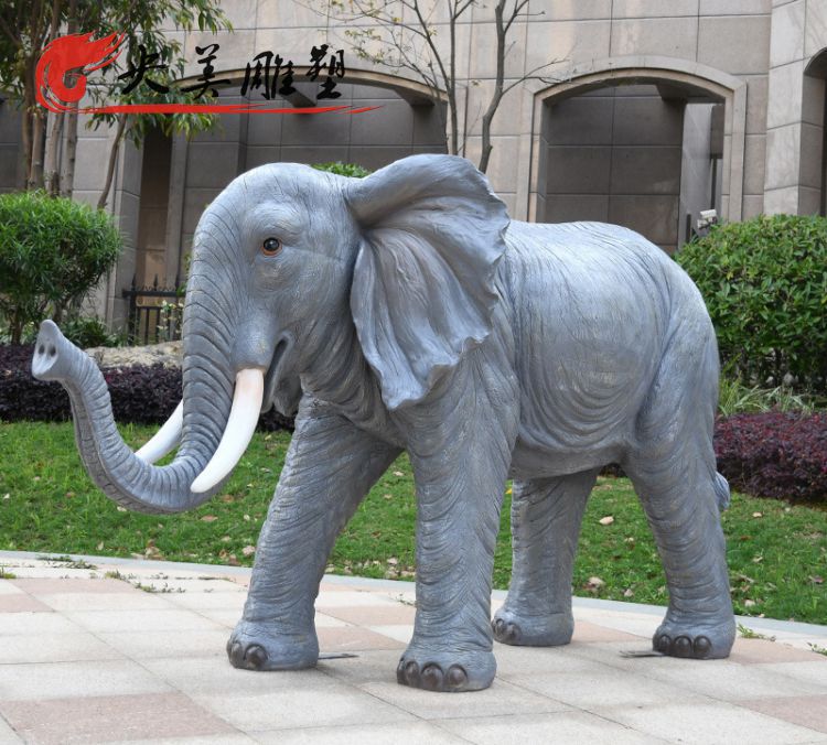 招財動物擺件玻璃鋼仿真大象雕塑圖片 招財動物擺件玻璃鋼仿真大象雕塑圖片